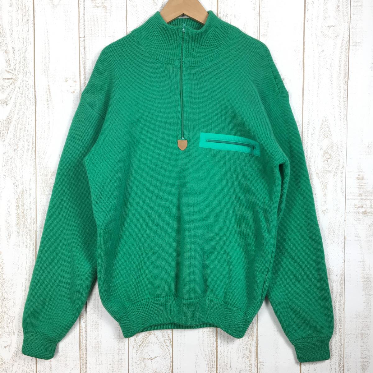 【MEN's M】 パタゴニア 1989 アルピニスト セーター Alpinist Sweater ブライトグリーン ウール ニット ジップネック ビンテージ 生産終了モデル レアカラー 入手困難 PATAGONIA 51311 Bright Green グリーン系