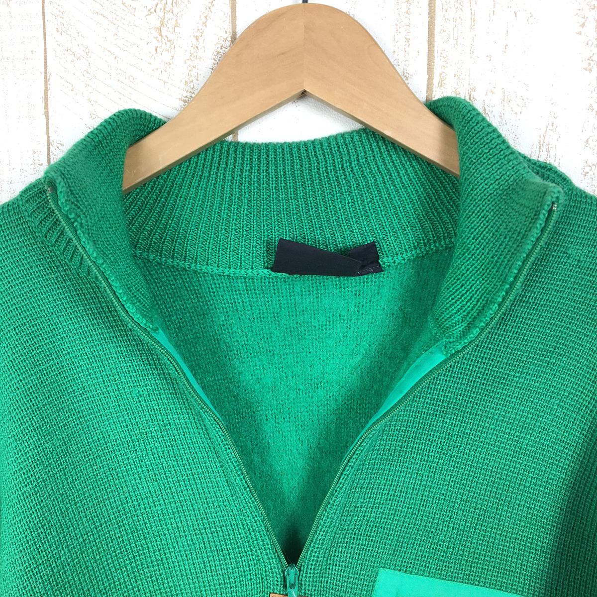 【MEN's M】 パタゴニア 1989 アルピニスト セーター Alpinist Sweater ブライトグリーン ウール ニット ジップネック ビンテージ 生産終了モデル レアカラー 入手困難 PATAGONIA 51311 Bright Green グリーン系