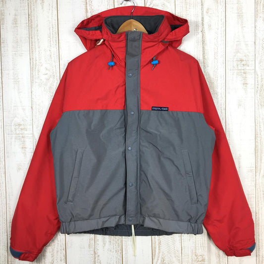 【MEN's L】 モンベル 1990s スリーインワン スキー ジャケット 3-in-1 Ski Jacket 着脱式フリースインナー 旧タグ 旧ロゴ ビンテージ 入手困難 MONTBELL レッド系