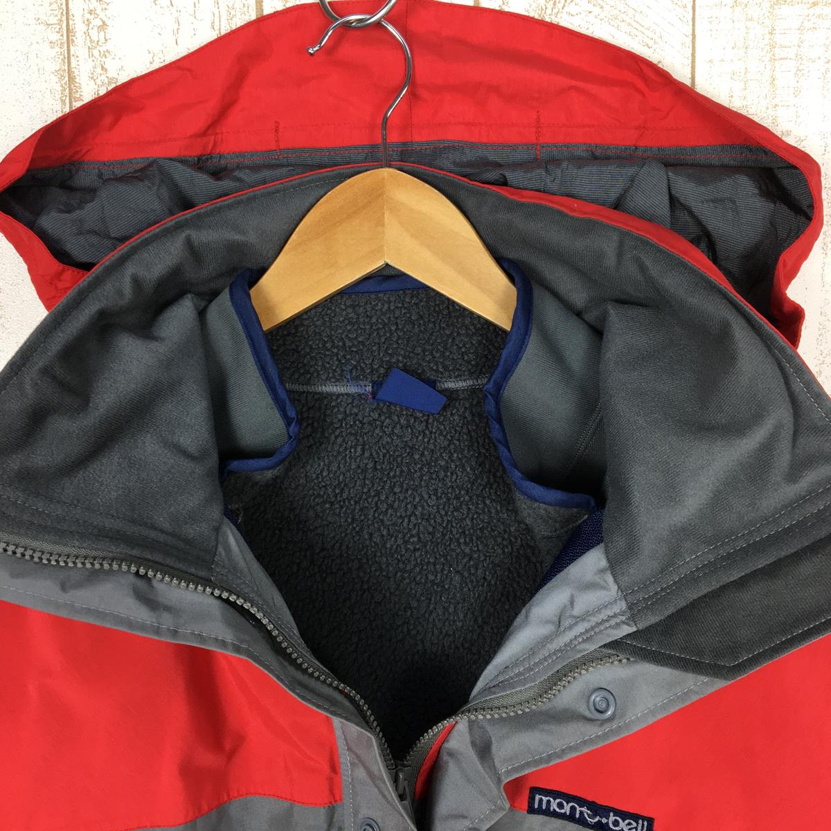 【MEN's L】 モンベル 1990s スリーインワン スキー ジャケット 3-in-1 Ski Jacket 着脱式フリースインナー 旧タグ 旧ロゴ ビンテージ 入手困難 MONTBELL レッド系