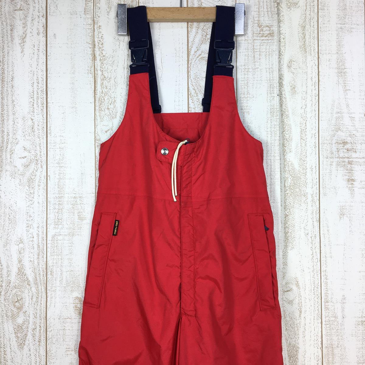 【MEN's L】 モンベル 1990s ウィックコート ビブパンツ Wick-Coat Bib-Pants スキーパンツ 旧タグ 旧ロゴ ビンテージ 入手困難 MONTBELL レッド系