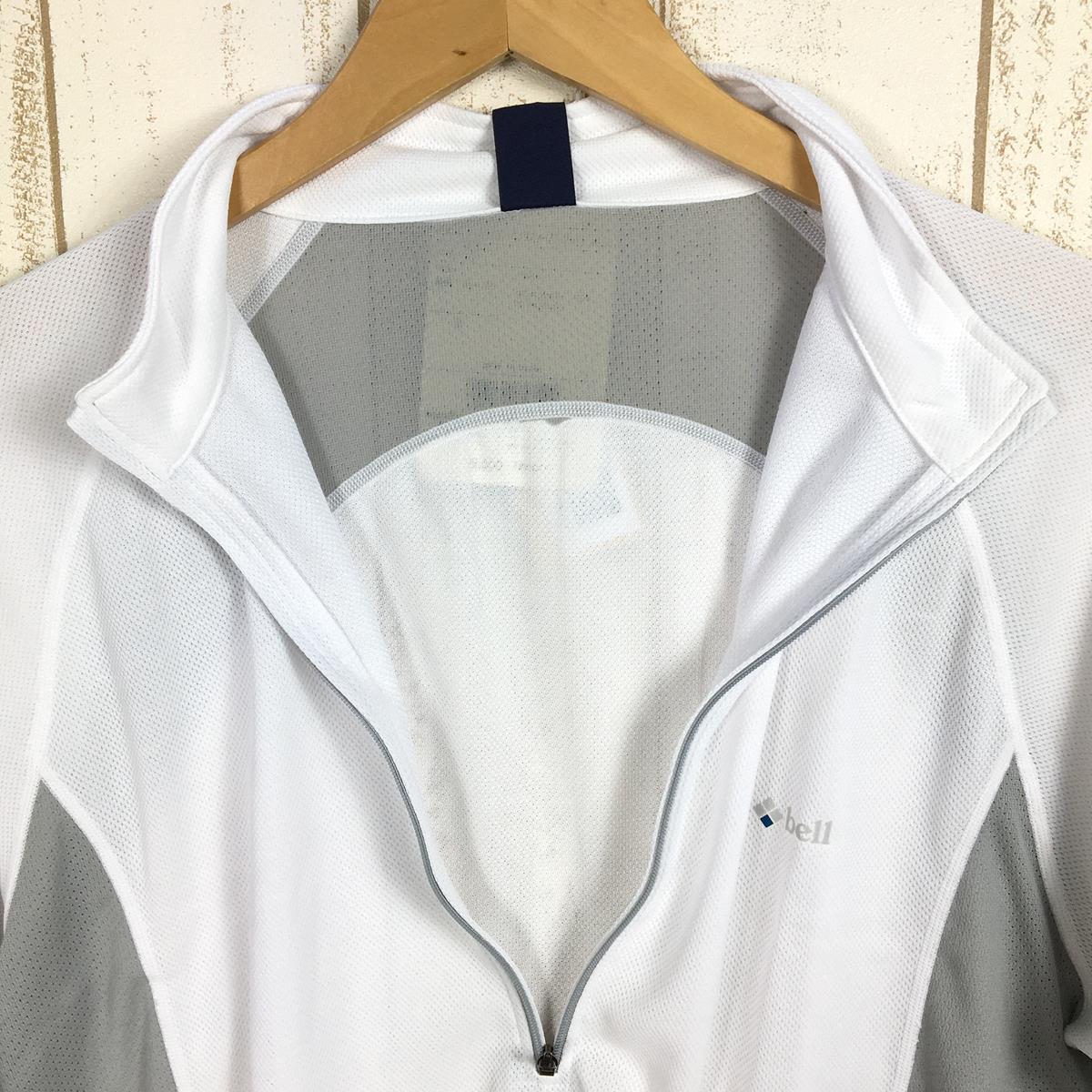 【MEN's L】 モンベル クールラグラン ロングスリーブジップシャツ MONTBELL 1104693 WT White ホワイト系