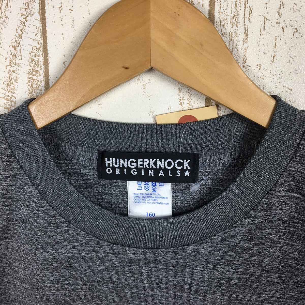 【KID's 160】 ハンガーノック オリジナルス × TARO（太郎平小屋） 限定コラボ クレイジークライマー Tシャツ Crazy Climber T-Shirts 限定販売 入手困難 HUNGERKNOCK ORIGINALS グレー系