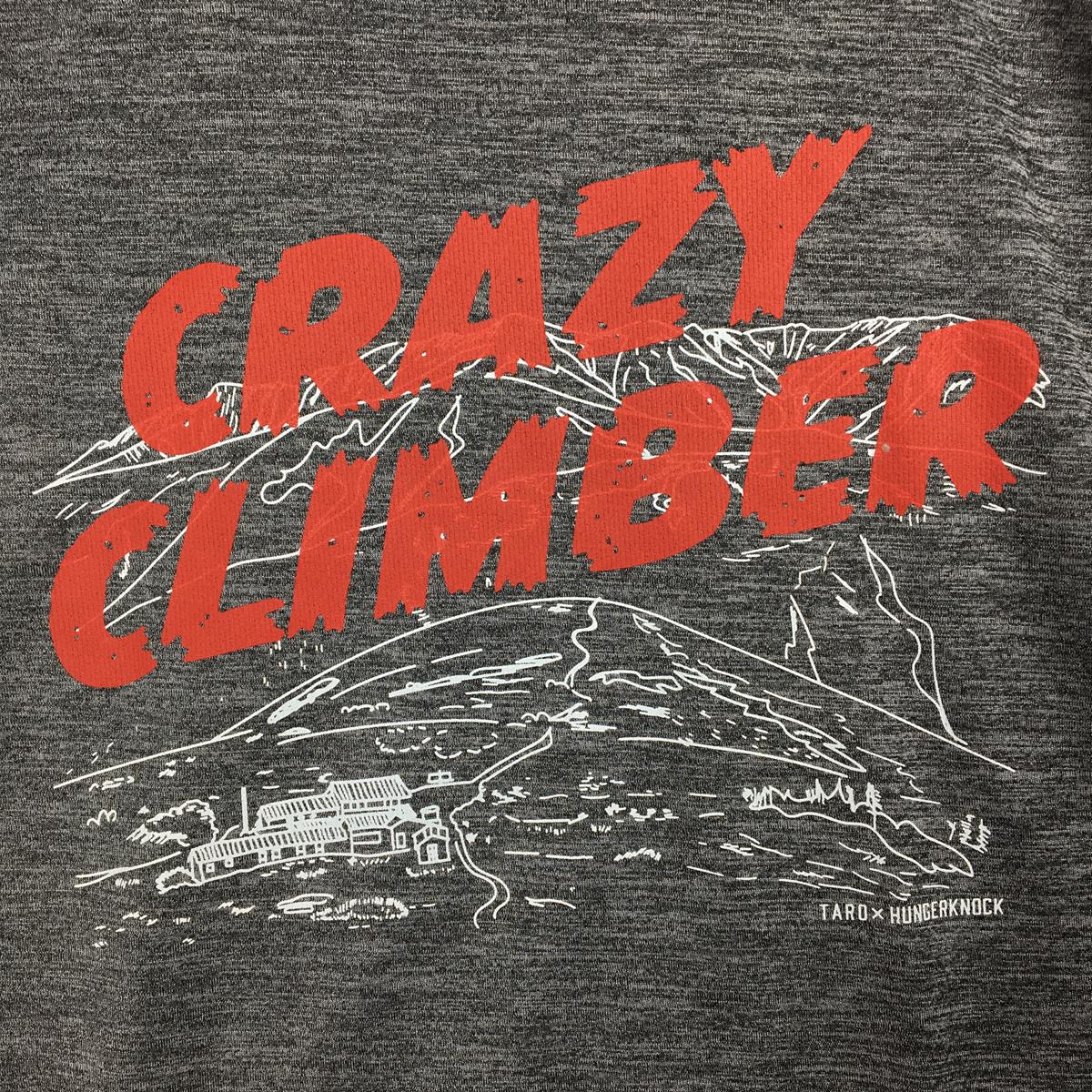 【KID's 160】 ハンガーノック オリジナルス × TARO（太郎平小屋） 限定コラボ クレイジークライマー Tシャツ Crazy Climber T-Shirts 限定販売 入手困難 HUNGERKNOCK ORIGINALS グレー系