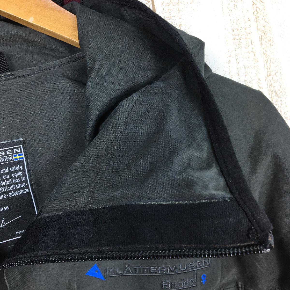 【WOMEN's S】 クレッタルムーセン エイナリーダ ジャケット Einride Jacket eta-proof撥水コットン フーディ KLATTERMUSEN チャコール系