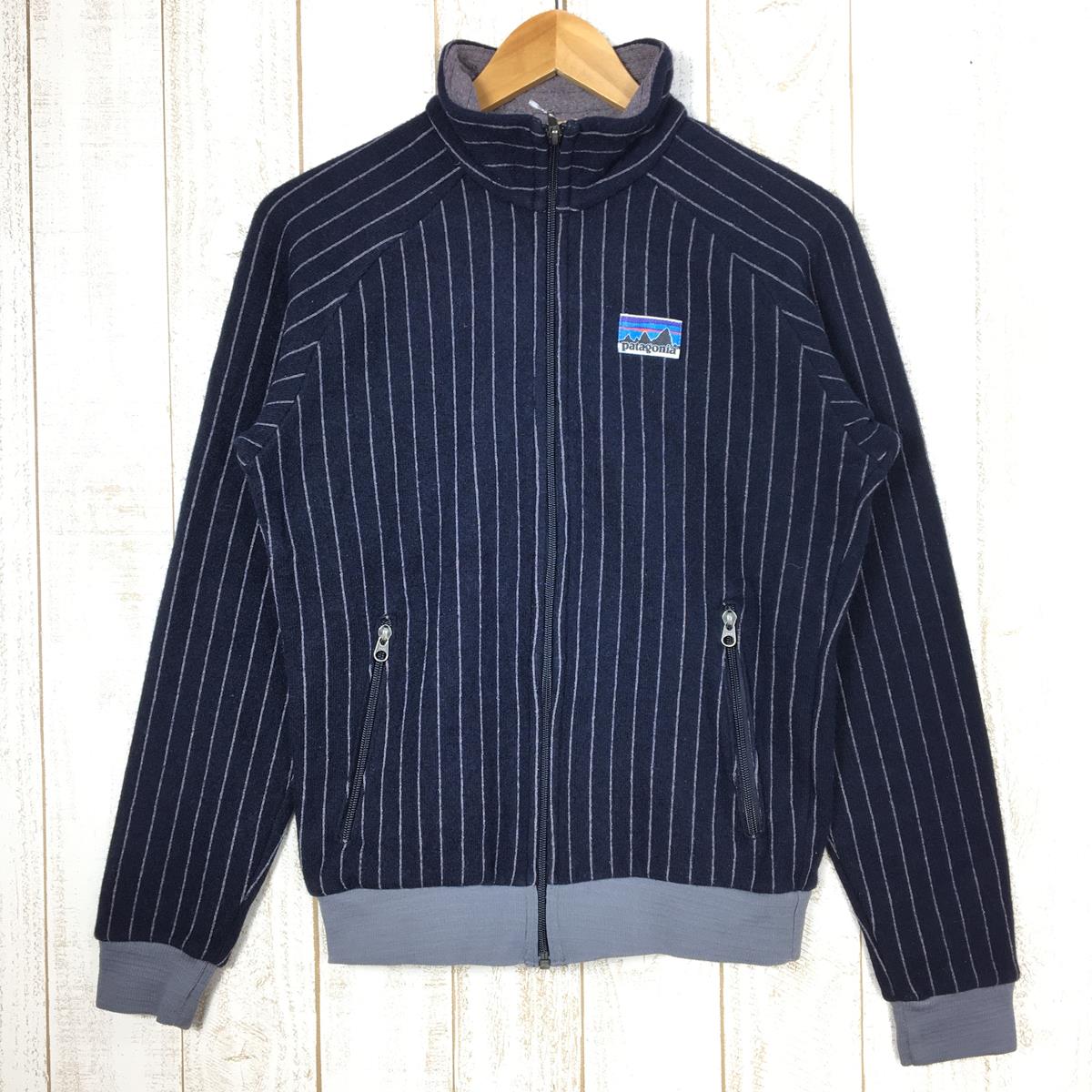 【MEN's S】 パタゴニア 2009 キルト アゲイン ジャケット Quilt Again Jacket リサイクル ウール フリース 白タグ 復刻 生産終了モデル 入手困難 PATAGONIA 20301 RYB ネイビー系