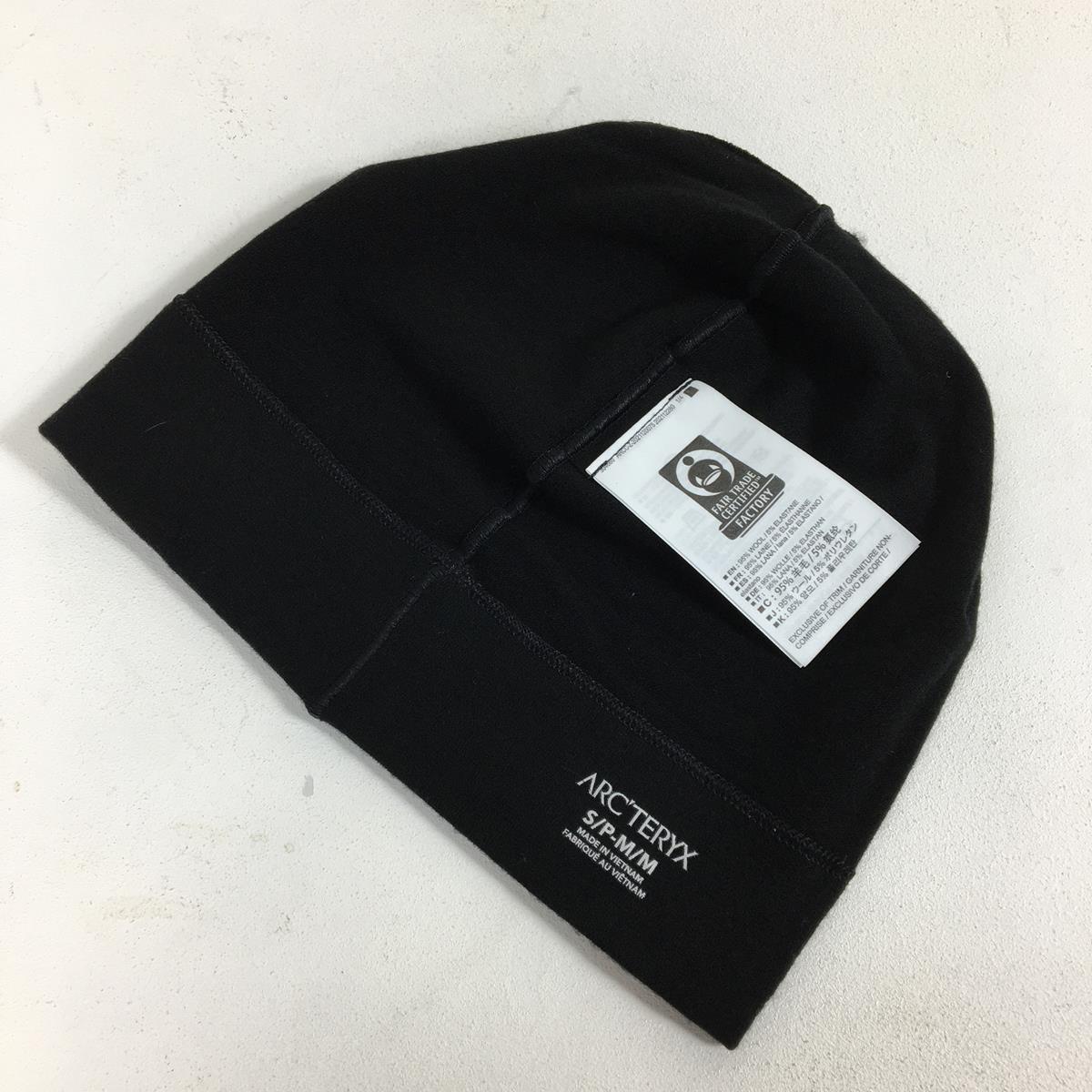 【UNISEX S/M】 アークテリクス ロー ライトウエイト ウール トーク Lightweight Wool Toque メリノウール ビーニー ヘルメットライナー インナー ARCTERYX 29580/L07982000 BLK Black ブラック系