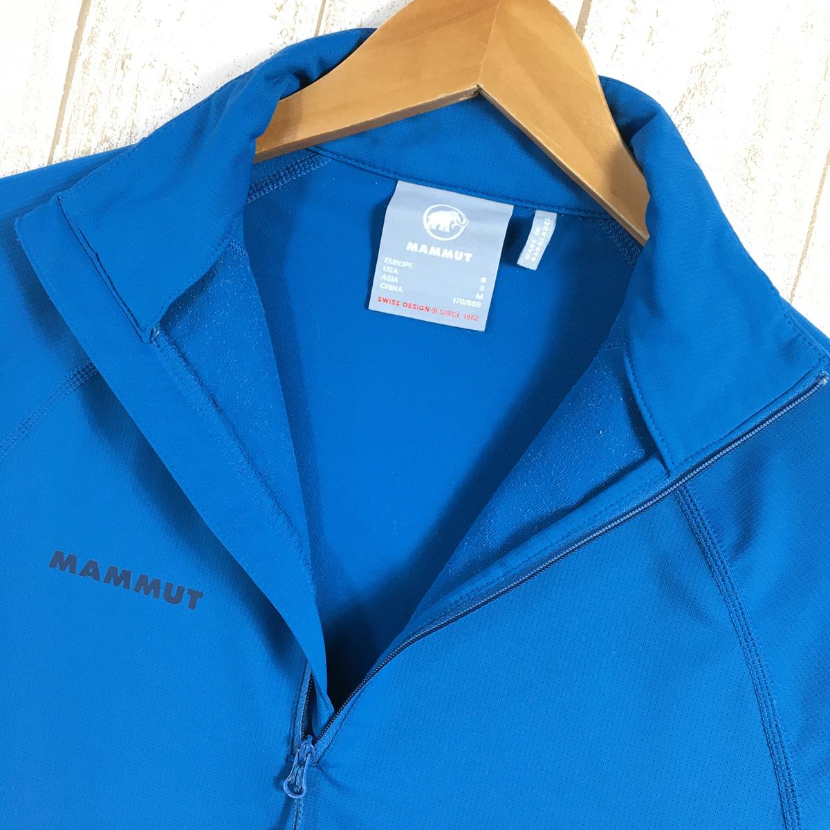 【MEN's W-S】 マムート スノー ミッドレイヤー ハーフ ジップ プル Snow ML Half Zip Pull ベースレイヤー  ロングスリーブ シャツ ジップネック プルオーバー MAMMUT 1014-02400 ブルー系