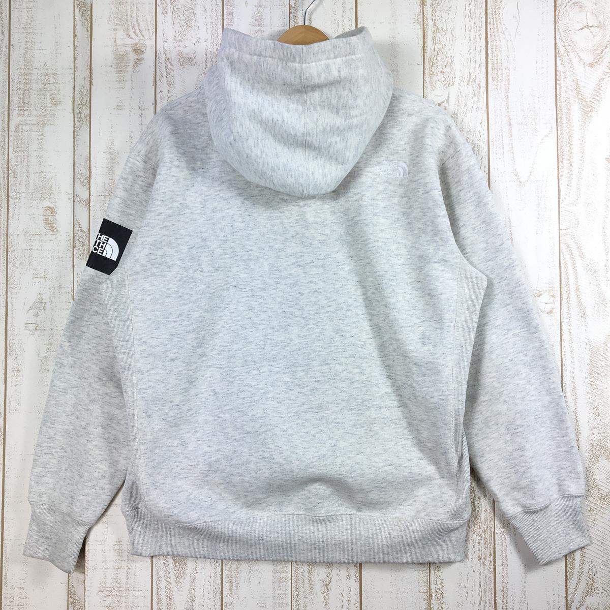 【MEN's XL】 ノースフェイス スクエア ロゴ フーディ Square Logo Hoodie スウェット パーカー プルオーバー NORTH FACE NT61835 アイボリー系