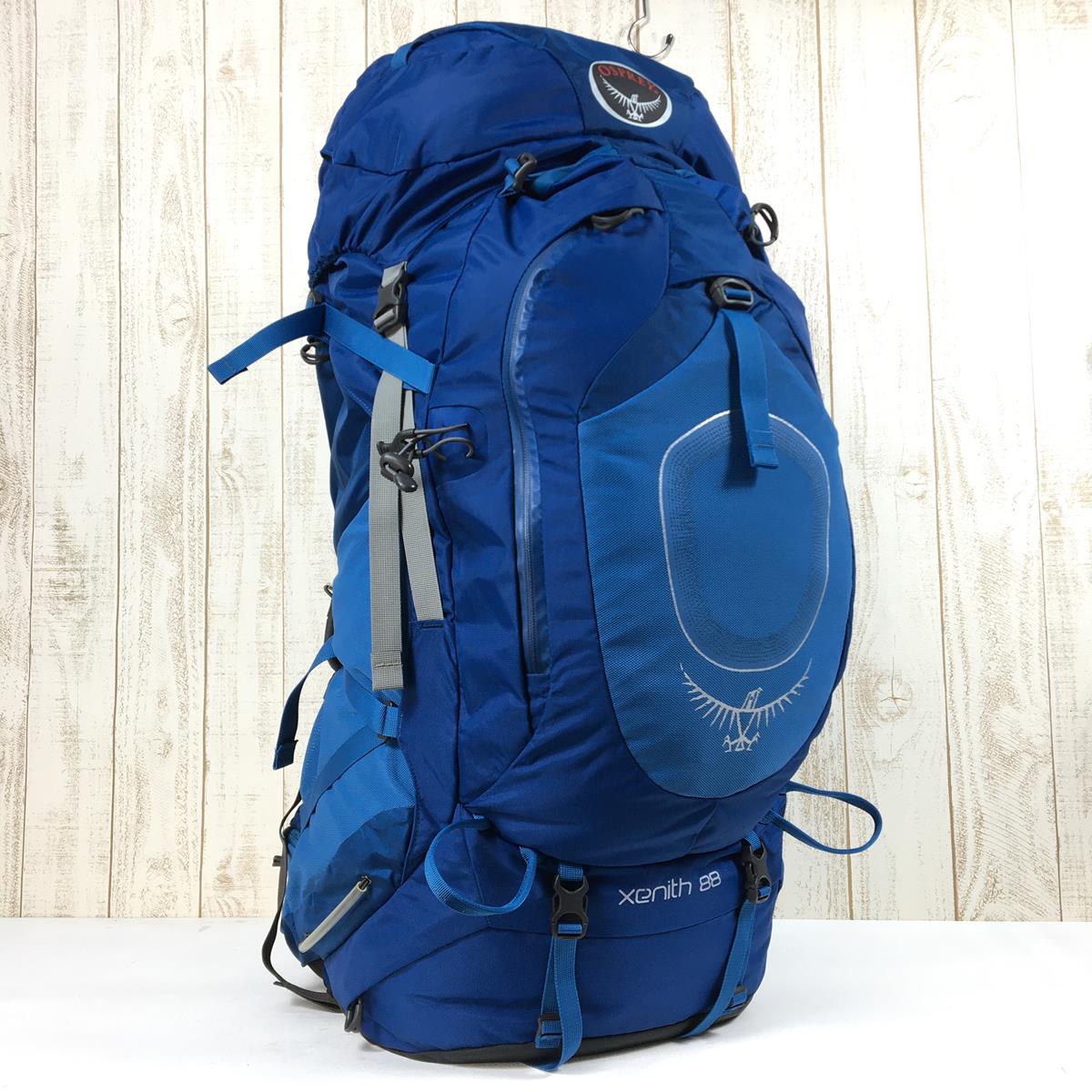 【MEN's M】 オスプレー ジーニス 88 Xenith 88 バックパック ゼニス + ULレインカバー XL + ハイドローリック レザヴォア 3.0L セット OSPREY ブルー系