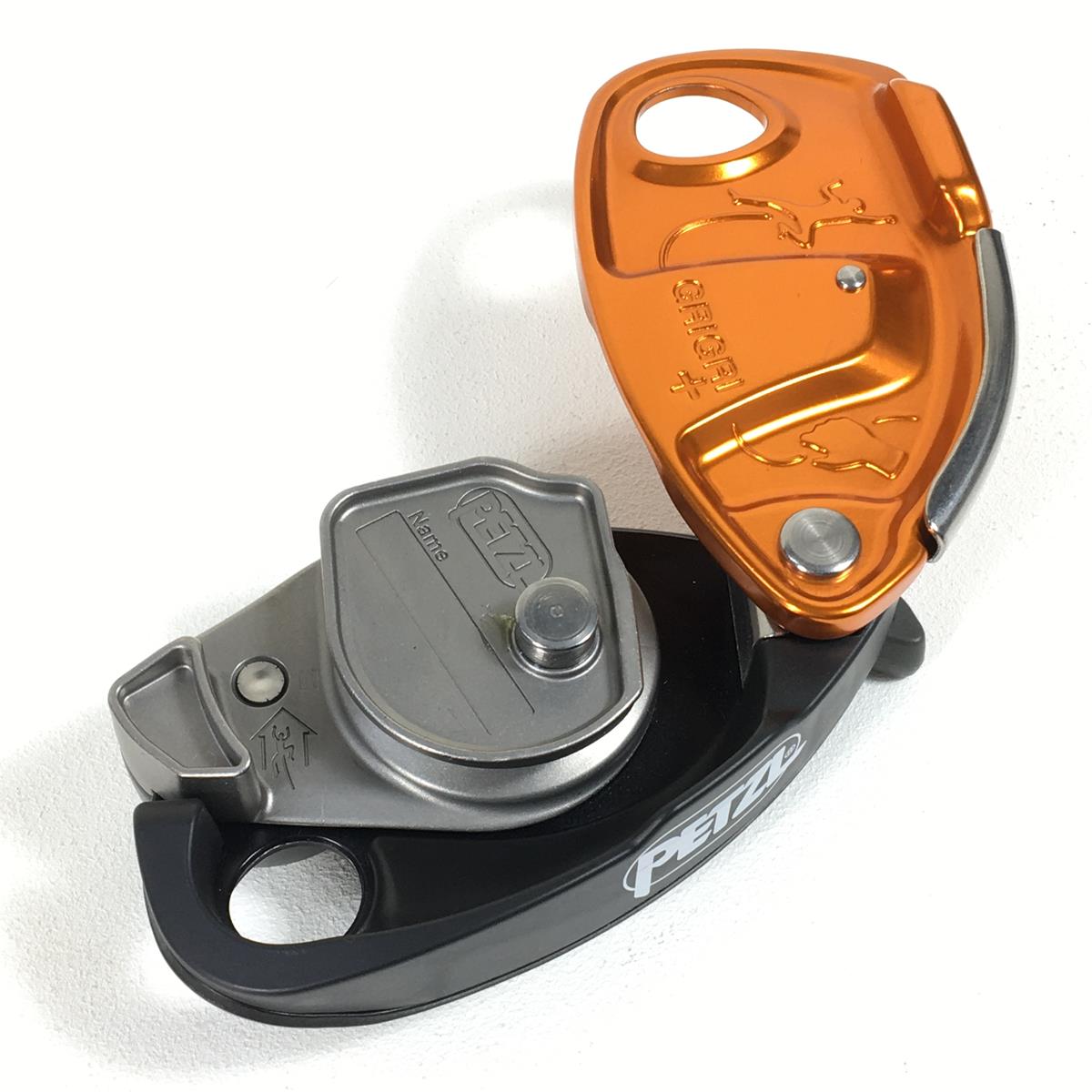 ペツル グリグリプラス Grigri Plus + ヴェルティゴ RL Vertigo RL ツイストロックカラビナ セット PETZL D13A  オレンジ系