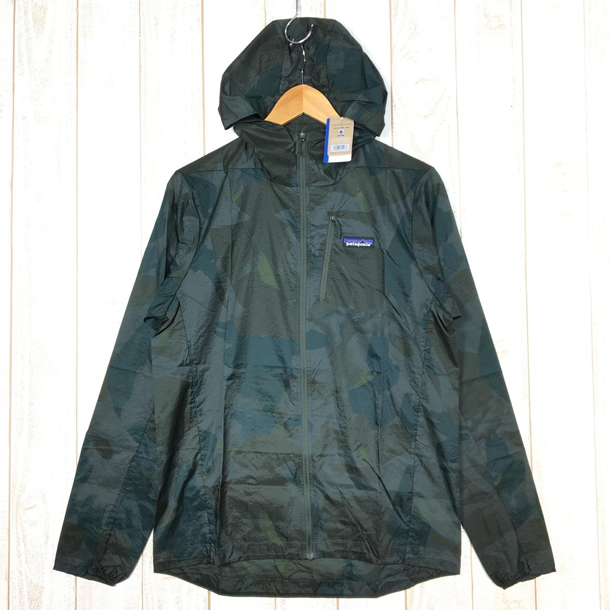 【MEN's S】 パタゴニア フーディニ ジャケット Houdini Jacket ウィンドシェル フーディ 希少柄 入手困難 PATAGONIA 24142 PFBG Painted Fields Big: Crop Green グリーン系