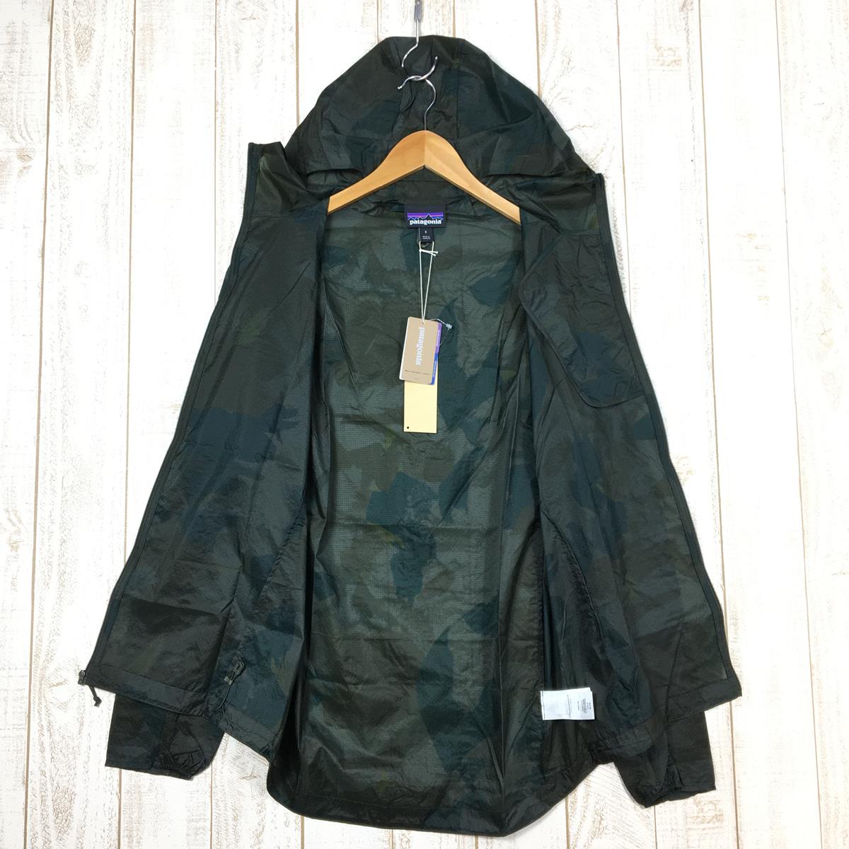 【MEN's S】 パタゴニア フーディニ ジャケット Houdini Jacket ウィンドシェル フーディ 希少柄 入手困難 PATAGONIA 24142 PFBG Painted Fields Big: Crop Green グリーン系