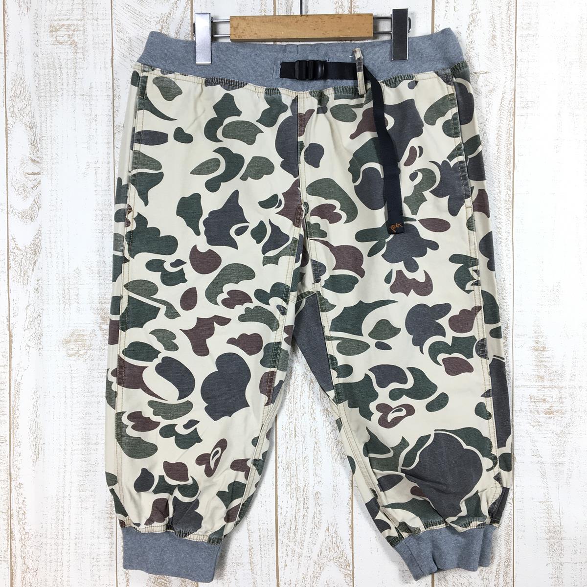 【UNISEX M】 ロックス コットンウッド ダックハンターカモフラージュ クロップド パンツ COTTON WOOD DK CAMOUFLAGE CROPS PANTS ROKX RXMS441 アイボリー系