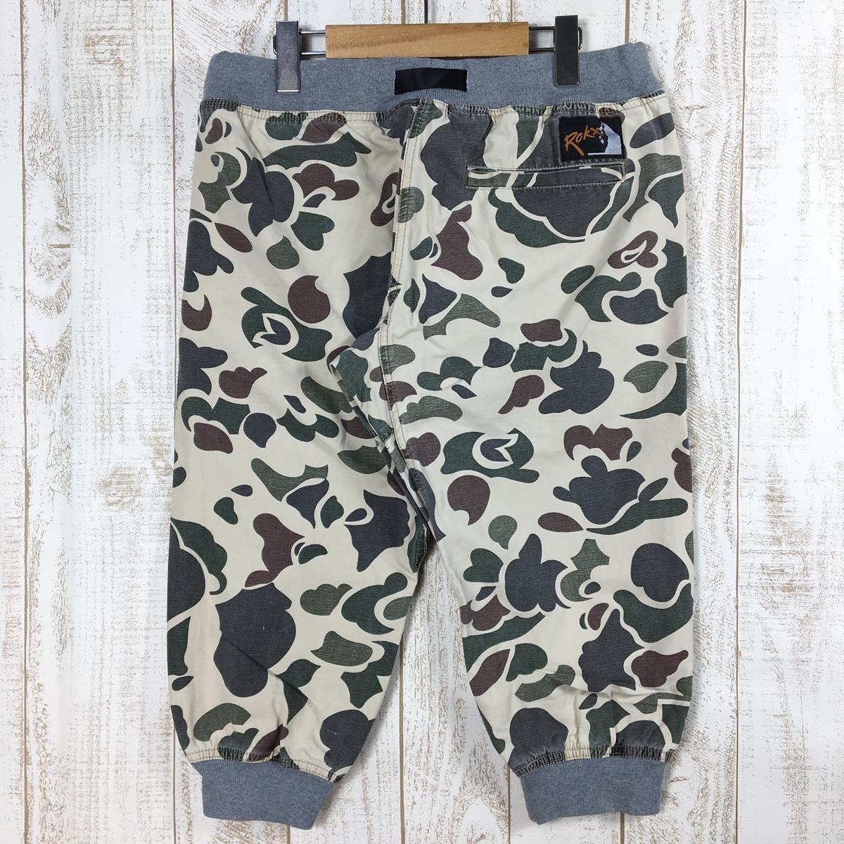 【UNISEX M】 ロックス コットンウッド ダックハンターカモフラージュ クロップド パンツ COTTON WOOD DK CAMOUFLAGE CROPS PANTS ROKX RXMS441 アイボリー系