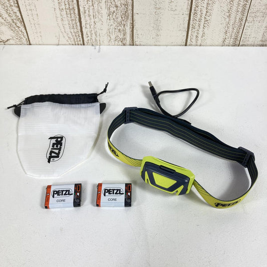 ペツル ティカ コア リチャージャブル LEDヘッドランプ 450ルーメン + CORE 別売追加バッテリー セット PETZL E067AA/E067AA03/E99ACA 03 Yellow イエロー系