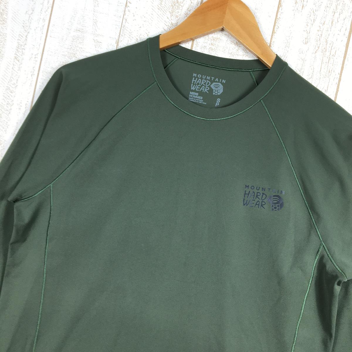 【MEN's S】 マウンテンハードウェア マウンテン ストレッチ ロングスリーブ Mountain Stretch Long Sleeve クルーネック ロンT Tシャツ MOUNTAIN HARDWEAR OM9840 グリーン系