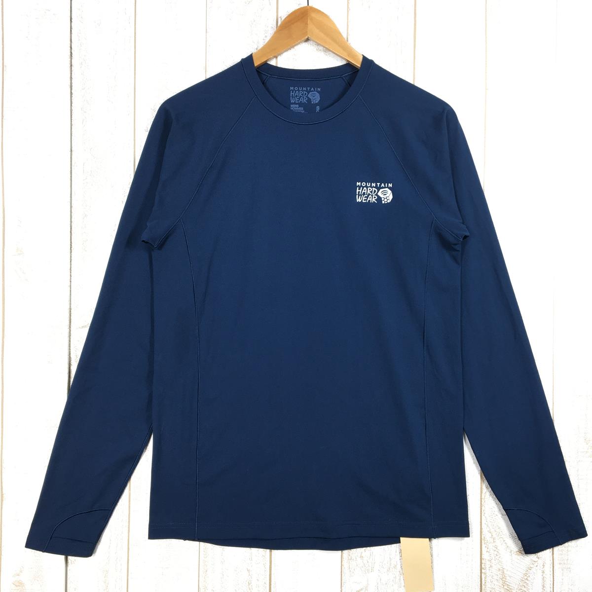 【MEN's S】 マウンテンハードウェア マウンテン ストレッチ ロングスリーブ Mountain Stretch Long Sleeve クルーネック ロンT Tシャツ MOUNTAIN HARDWEAR OM9840 ネイビー系