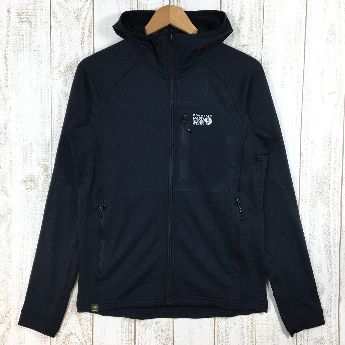 【MEN's S】 マウンテンハードウェア ポーラテック パワーグリッド フルジップ フーディ Polartec Power Grid Full Zip Hoody フリース ジャケット MOUNTAIN HARDWEAR OM3851 ブラック系