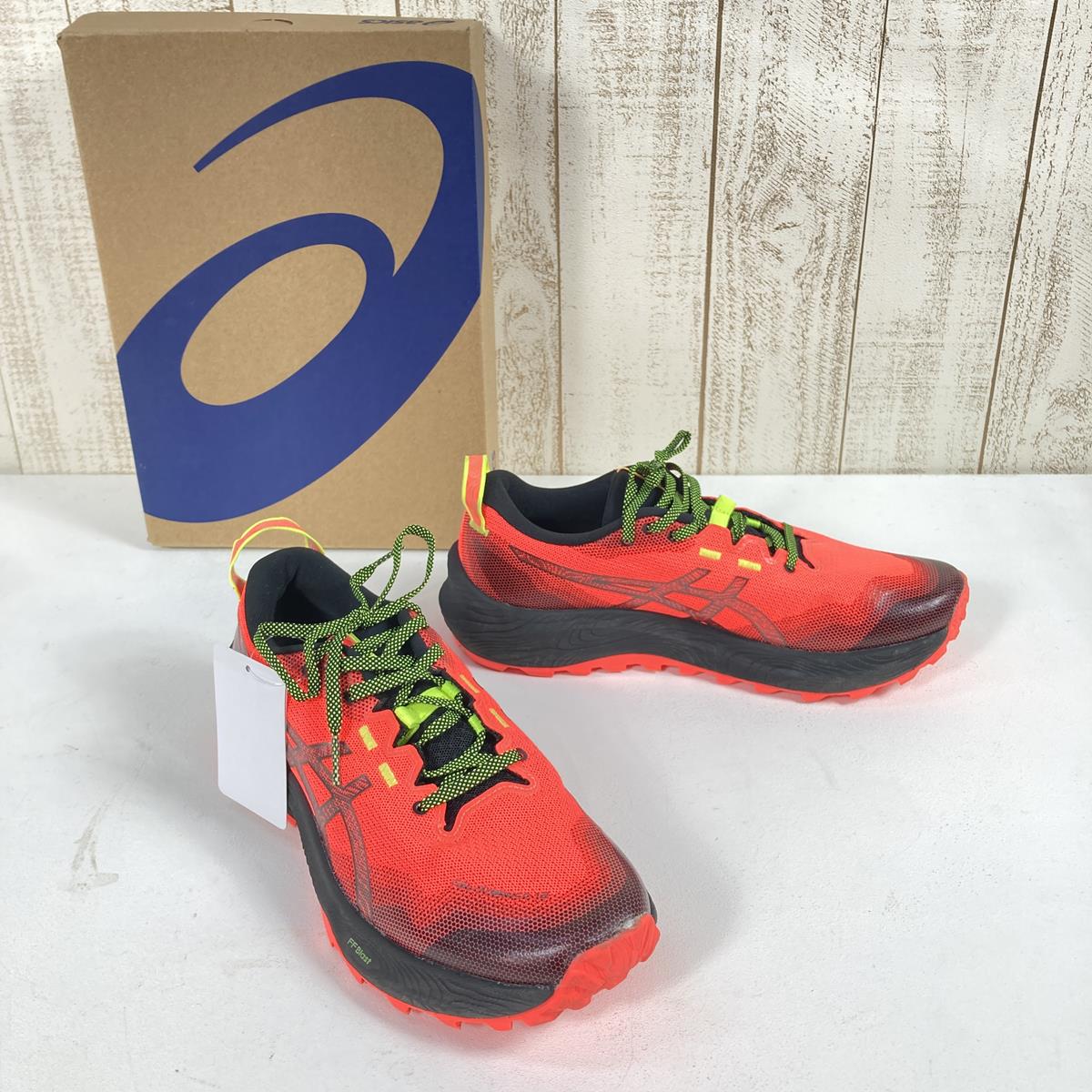 【MEN's 26.0cm】 アシックス ゲルトラブーコ12 GEL-Trabuco 12 トレイルランニングシューズ ASICS 1011B799 Sunrise Red / Gunmetal オレンジ系