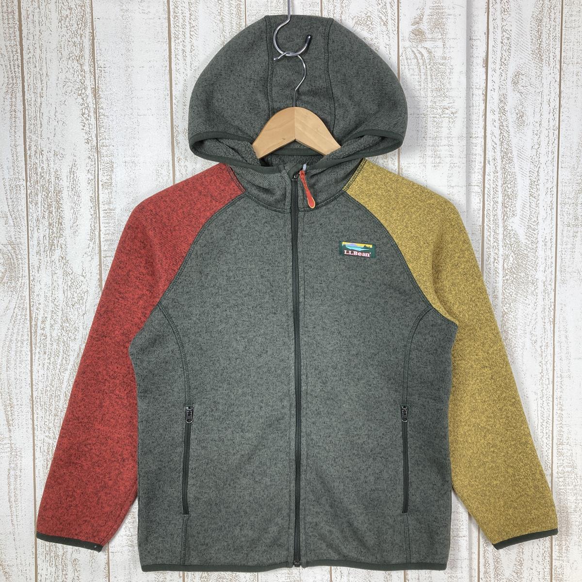 【KID's M】 エルエルビーン セーター フリース フーディ Sweater Fleece Hoody ニット調 ジャケット パーカー LLBEAN 504934/TC504934 グリーン系