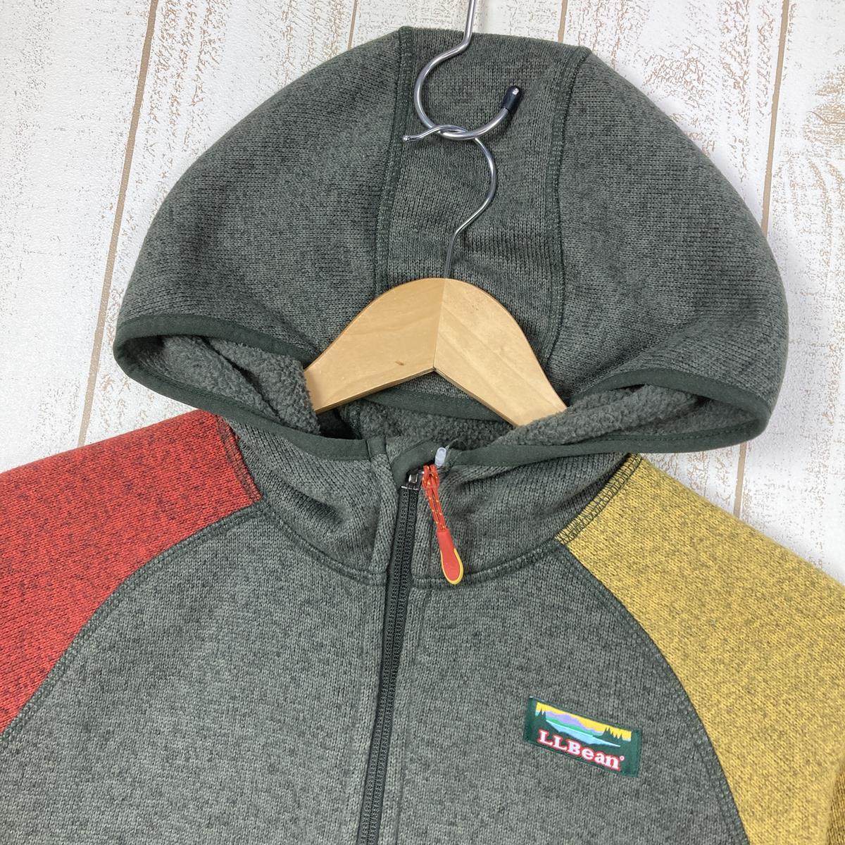 【KID's M】 エルエルビーン セーター フリース フーディ Sweater Fleece Hoody ニット調 ジャケット パーカー LLBEAN 504934/TC504934 グリーン系