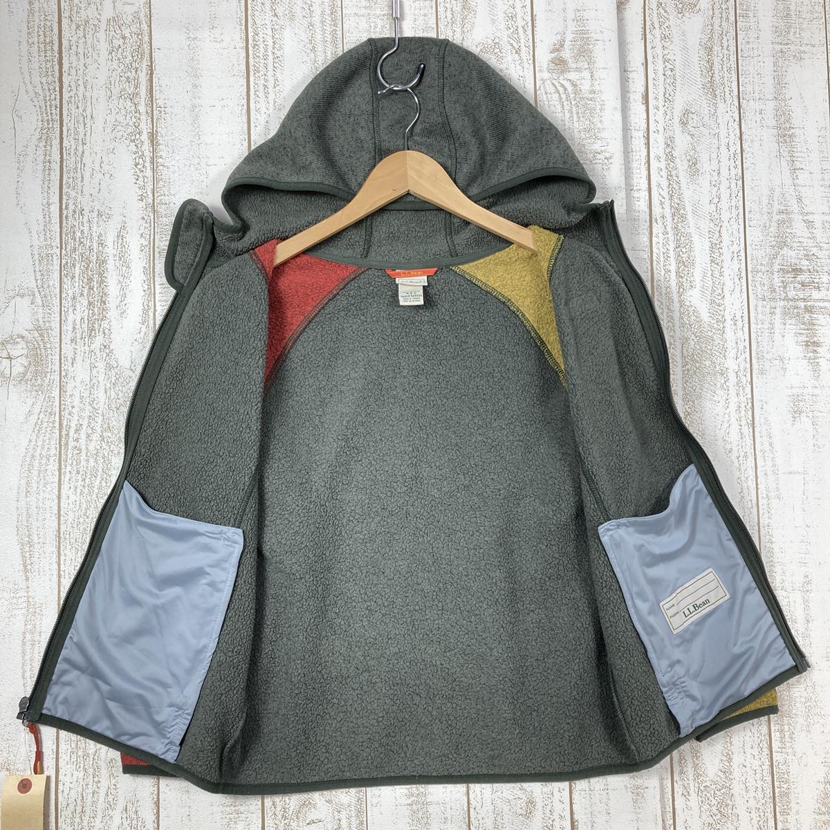 【KID's M】 エルエルビーン セーター フリース フーディ Sweater Fleece Hoody ニット調 ジャケット パーカー LLBEAN 504934/TC504934 グリーン系