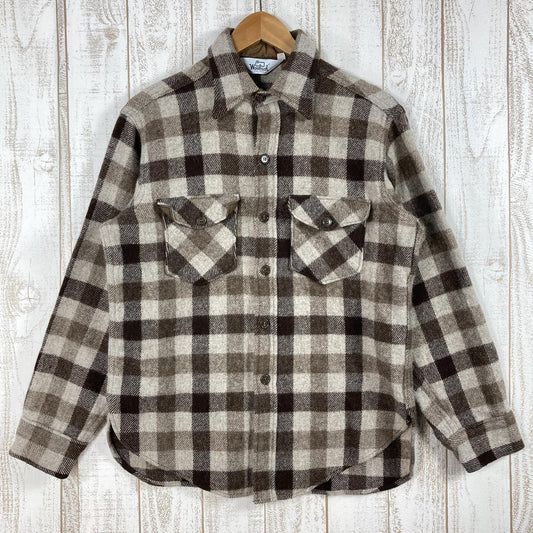 【WOMEN's M】 ウールリッチ 1970s ウールシャツ レディース Wool Shirt Ws ビンテージ 入手困難 WOOLRICH ブラウン系