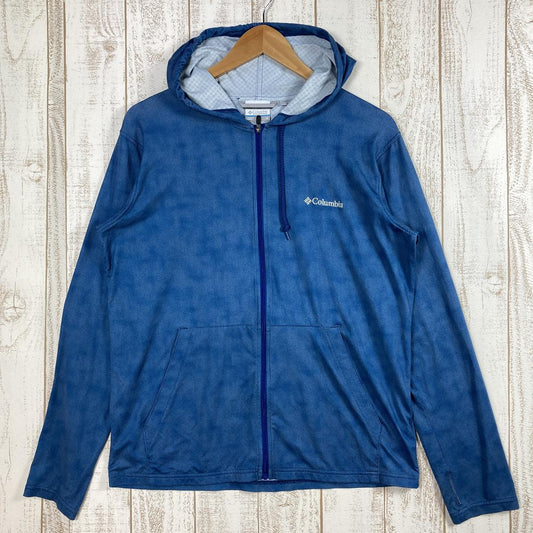 【MEN's M】 コロンビア バイウェイバッズ フルジップ フーディー BYWAY BUDS FULL ZIP HOODIE パーカー オムニフリーズゼロ冷感 オムニシェイドUVカット オムニウィック速乾 COLUMBIA PM1804 ブルー系