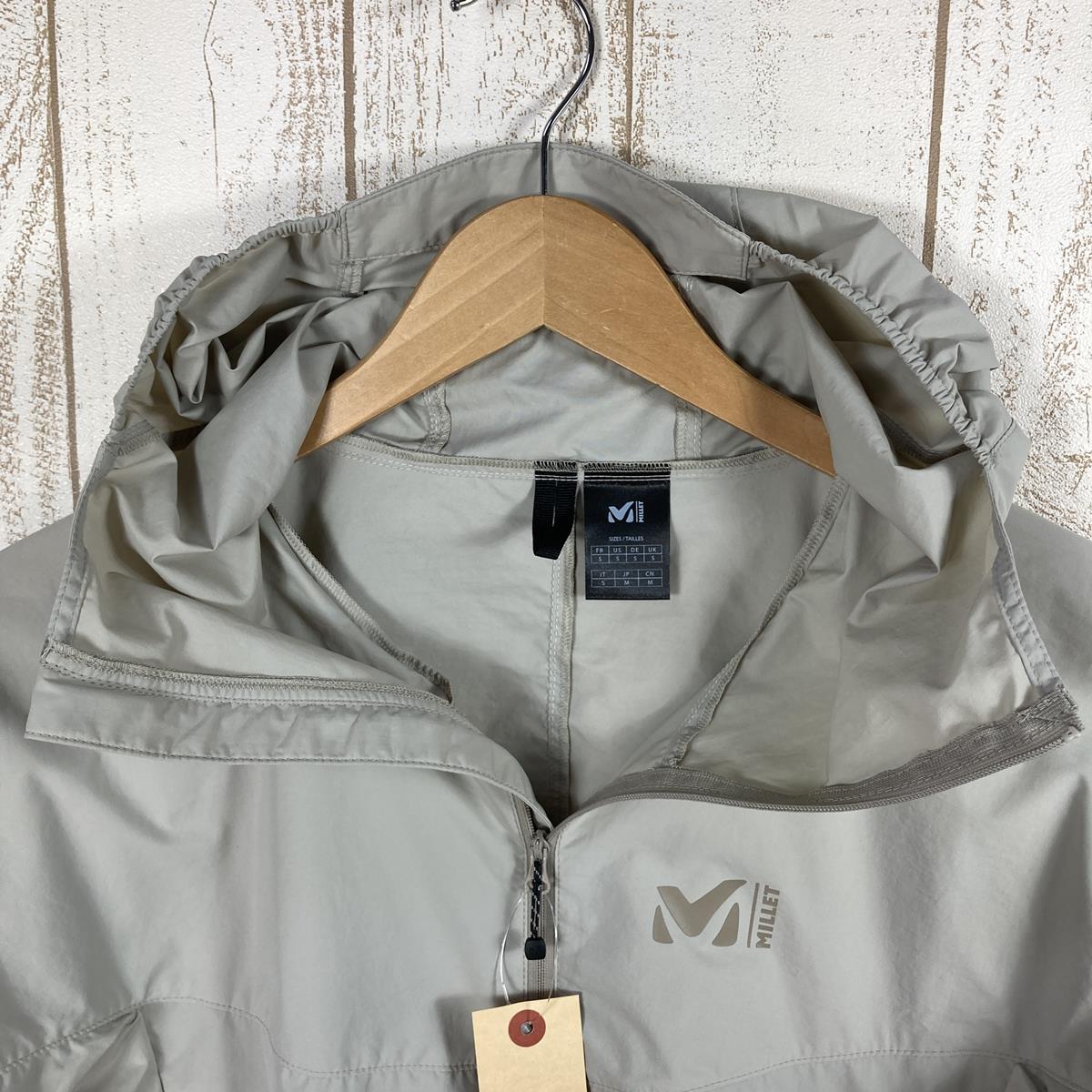 【MEN's M】 ミレー ブリーズバリヤー ワイルダー ライト ジャケット BREATHEBARRIER WILDER LT JK ウィンドシェル フーディ MILLET MIV01929 FEATHER GREY ベージュ系