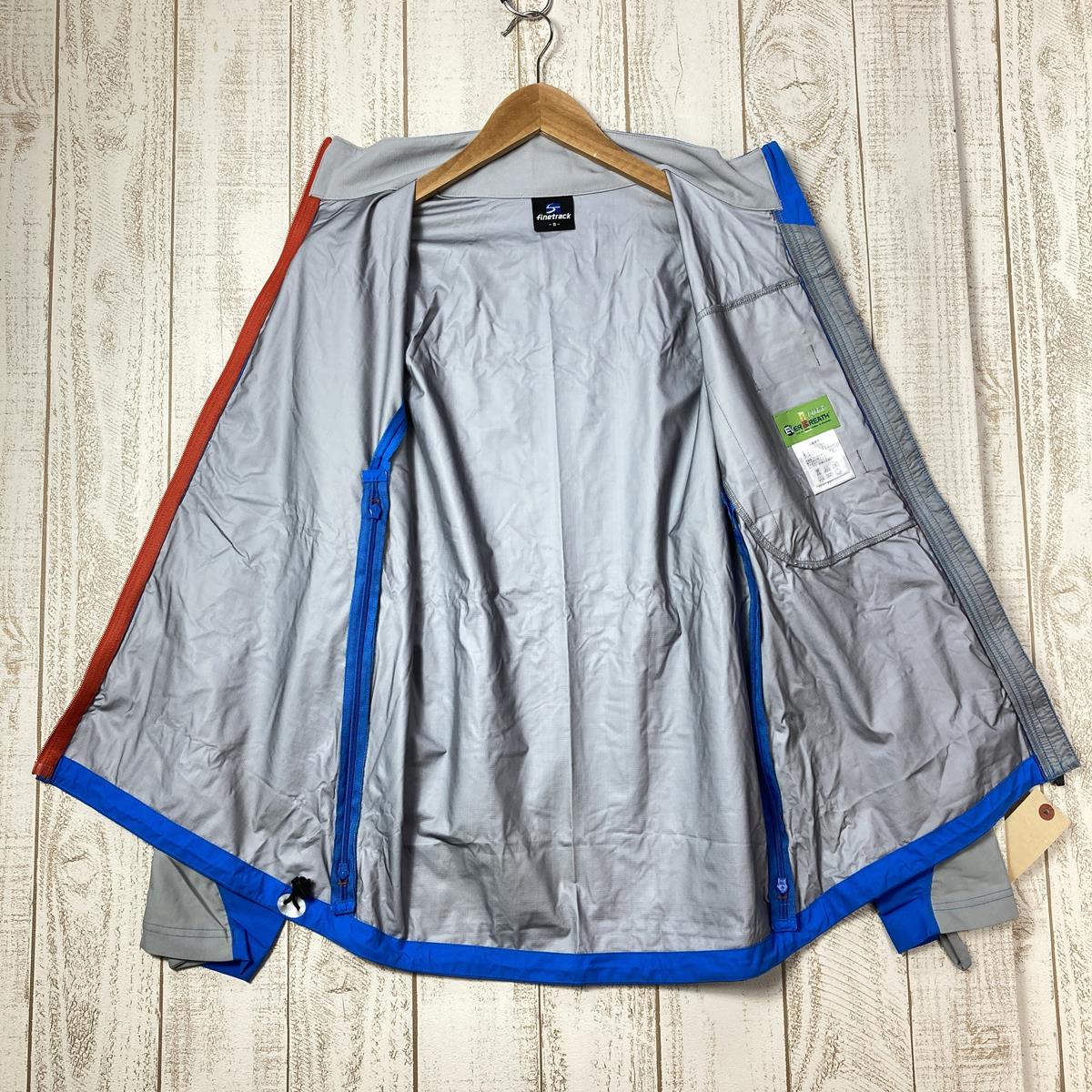 【MEN's S】 ファイントラック ヴェロキラップジャケット ウィンドブレーカー ウィンドシェル エバーブレス FINETRACK セルリアンブルー ブルー系