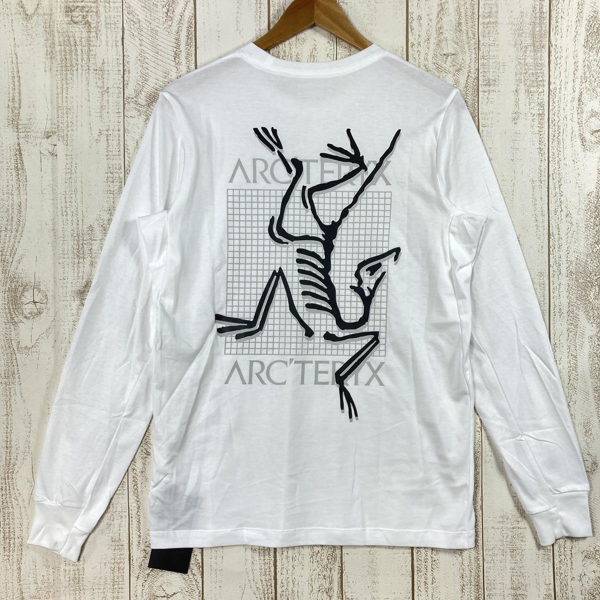 【MEN's XS】 アークテリクス アーク マルチバード ロゴ ロングスリーブ Arc' Multi Bird Logo Long sleeve 長袖 Tシャツ 入手困難 ARCTERYX X000007746/ 017552 White Light ホワイト系