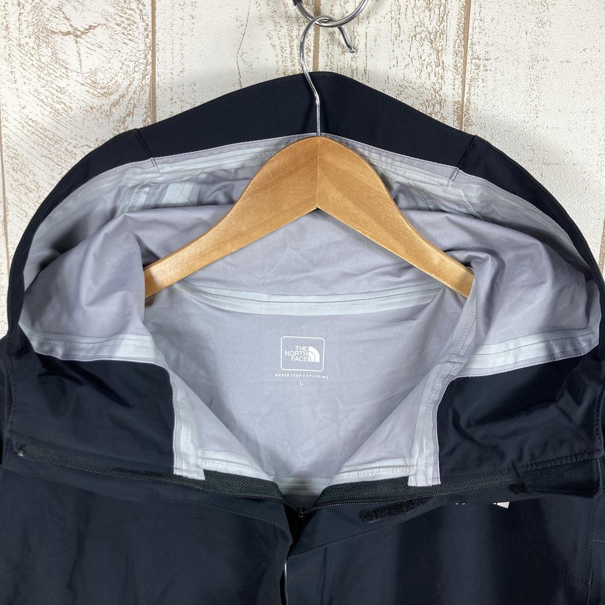 【MEN's L】 ノースフェイス マウンテン シェルター Mountain Shelter HyVent防水透湿 ストレッチ レインシェル ジャケット パンツ セットアップ レインスーツ NORTH FACE NP12014Z K Black ブラック系