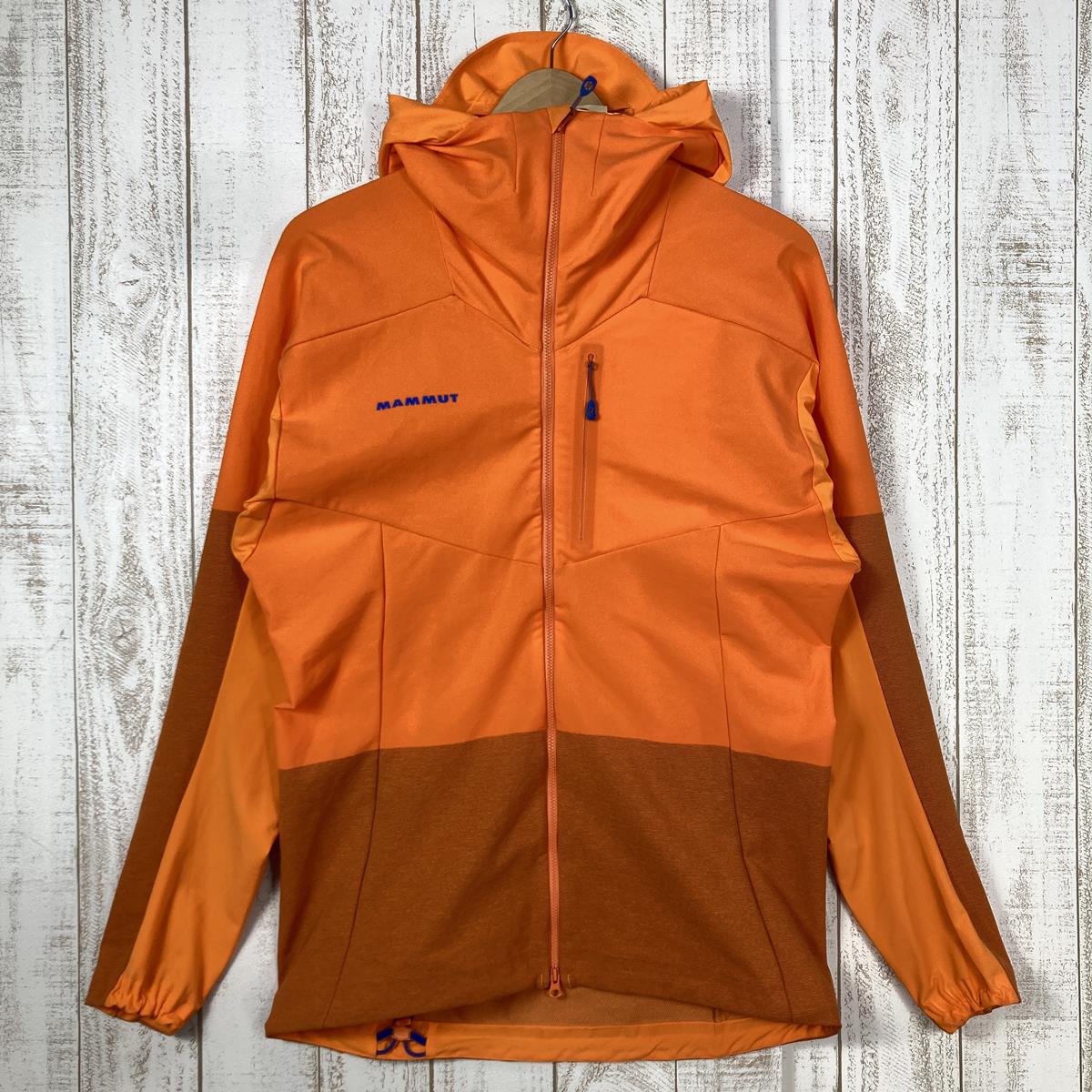 【MEN's M】 マムート エイスフィールド ライト ソフトシェル フーディ Eisfeld Light SO Hoody ジャケット アイガーエクストリーム MAMMUT 1011-00020 sunrise オレンジ系