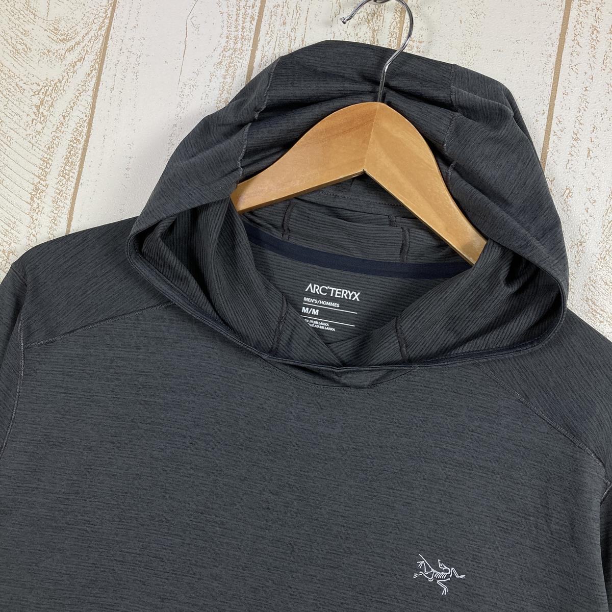 【MEN's M】 アークテリクス コーマック フーディ Cormac Hoody プルオーバー ロングスリーブ ベースレイヤー ARCTERYX X000009002 Black Heather グレー系