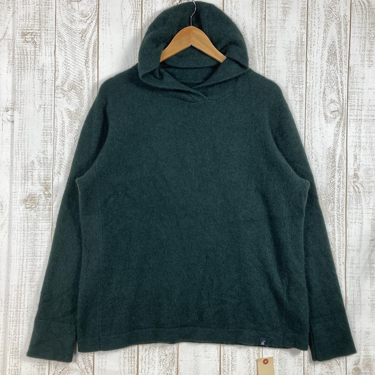 【UNISEX L】 スタティック ヤク プルオーバー YAK PULLOVER フーディ パーカー ウール ニット セーター Static Moss Green グリーン系