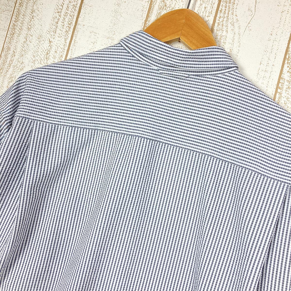 【MEN's L】 リッジマウンテンギア ベーシック ロングスリーブ シャツ ストライプ Basic Long Sleeve Shirt Stripe 長袖 RIDGE MOUNTAIN GEAR Grey / White ホワイト系