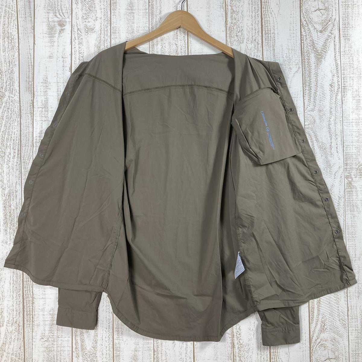 【MEN's L】 フーディニ ワフト シャツ Waft Shirt ロングスリーブ ストレッチ 生産終了モデル 入手困難 HOUDINI Cheroot Brown ベージュ系