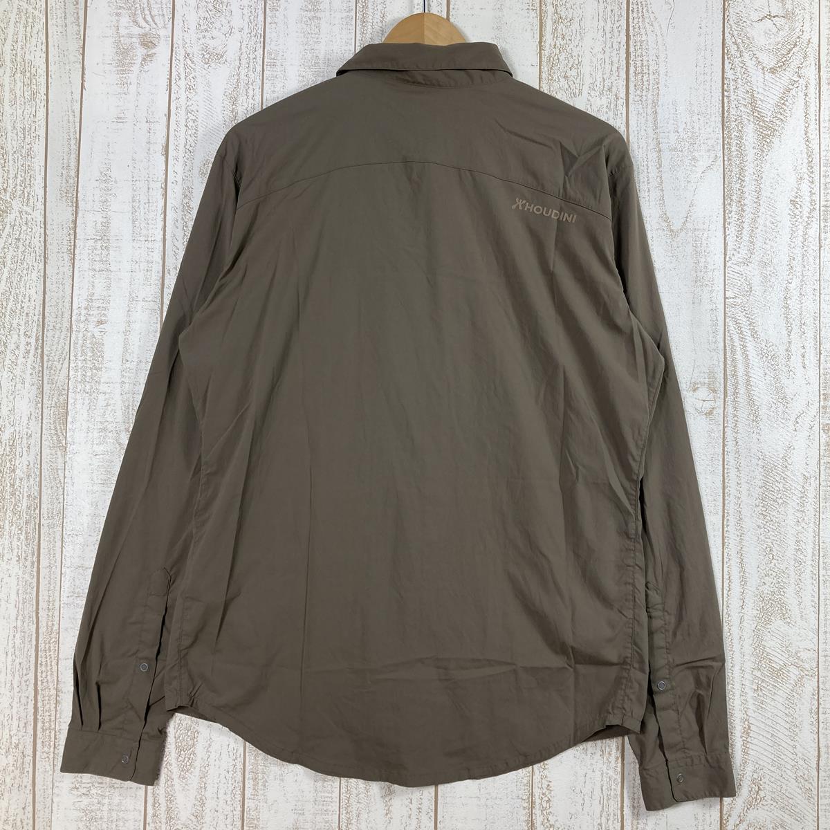 【MEN's L】 フーディニ ワフト シャツ Waft Shirt ロングスリーブ ストレッチ 生産終了モデル 入手困難 HOUDINI Cheroot Brown ベージュ系