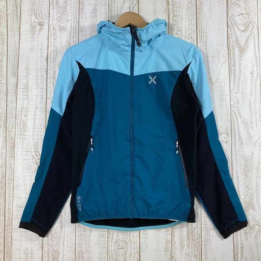 【WOMEN's S】 モンチュラ エアー アクション ハイブリッド ジャケット W Air Action Hybrid Jacket Women フリース ソフトシェル GORE-TEX ACTIVE MONTURA MJAW35W Blue Green / Ice Blue ブルー系