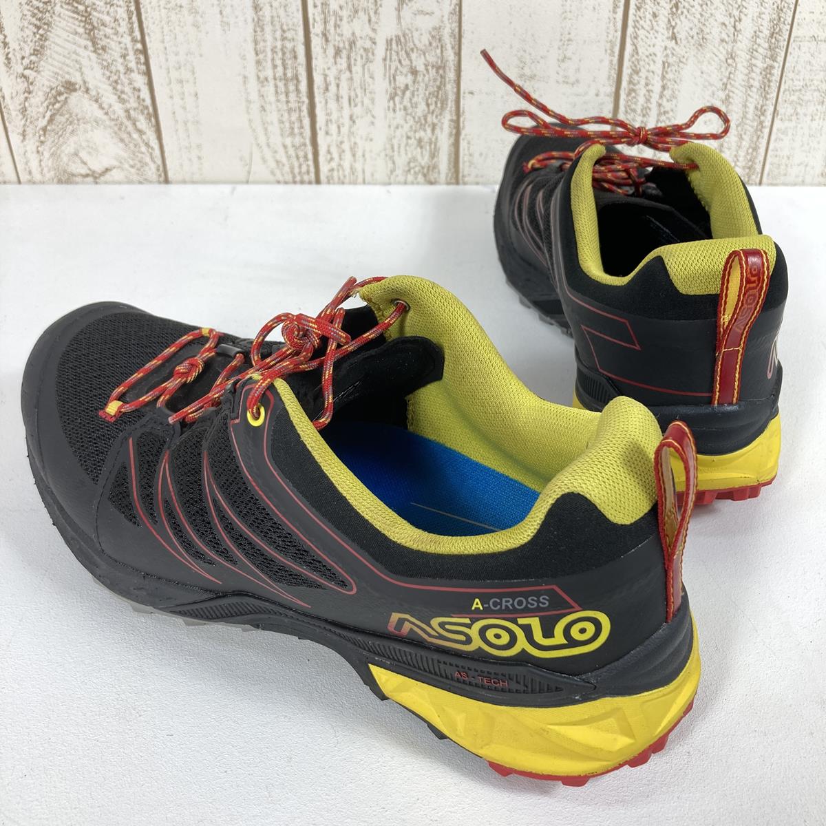 【MEN's 27.0cm】 アゾロ ソフトロック Soft Rock ローカットシューズ スピードハイク ASOLO 1829693 BK/YL Black / Yellow ブラック系