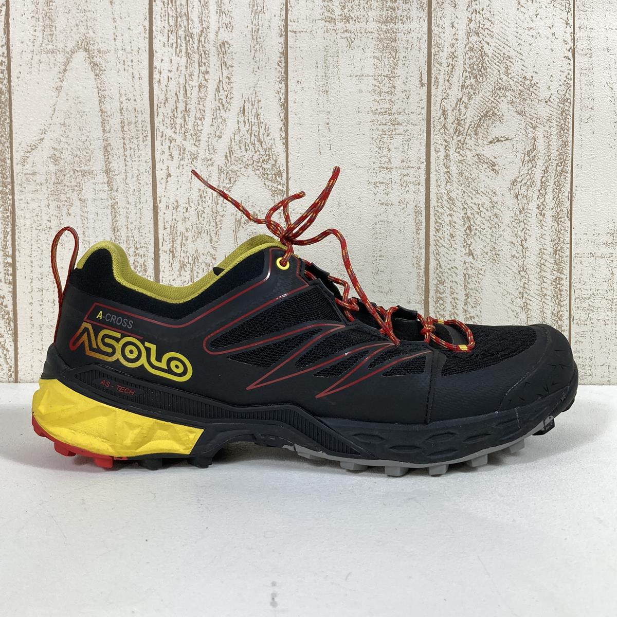 【MEN's 27.0cm】 アゾロ ソフトロック Soft Rock ローカットシューズ スピードハイク ASOLO 1829693 BK/YL Black / Yellow ブラック系