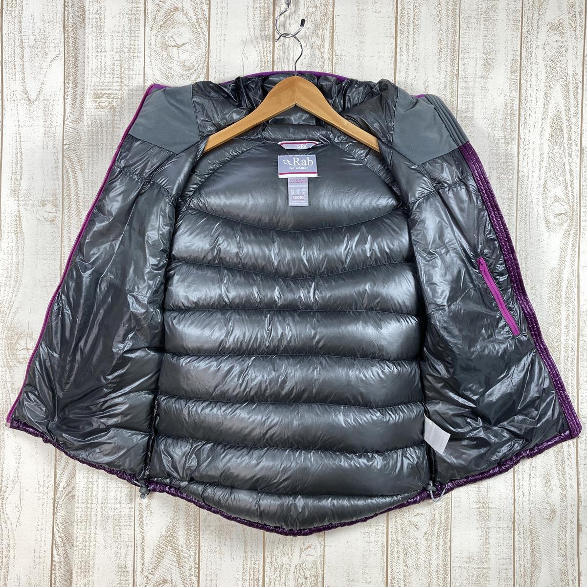 【WOMEN's 10】 ラブ インフィニティ ジャケット Infinity Jacket 850FP ダウン Pertex Quantum フーディ RAB QDN-35 パープル系