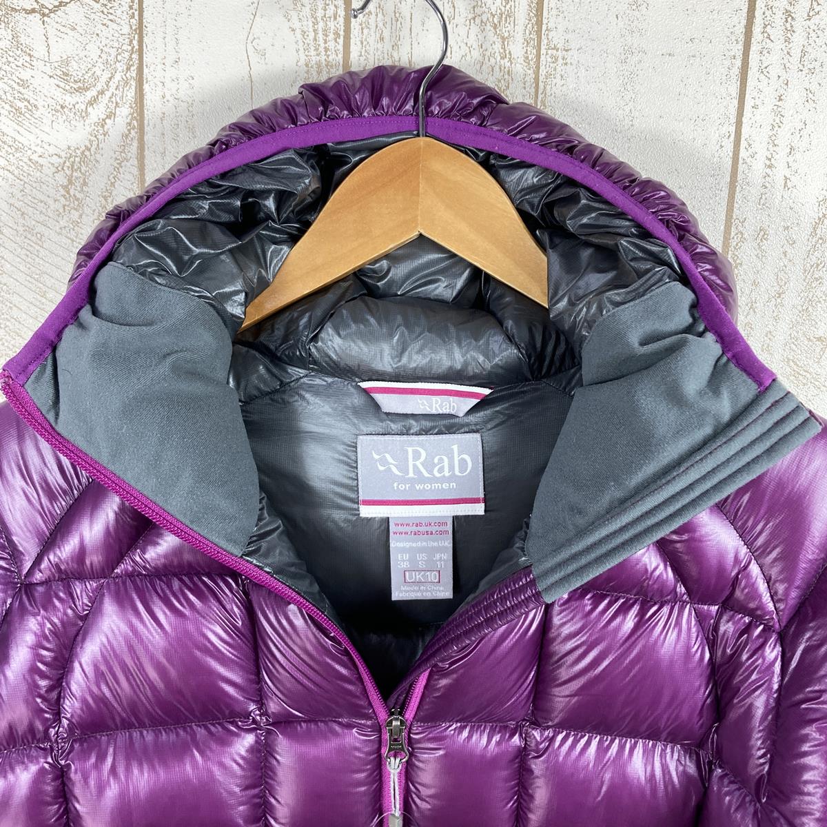 【WOMEN's 10】 ラブ インフィニティ ジャケット Infinity Jacket 850FP ダウン Pertex Quantum フーディ RAB QDN-35 パープル系