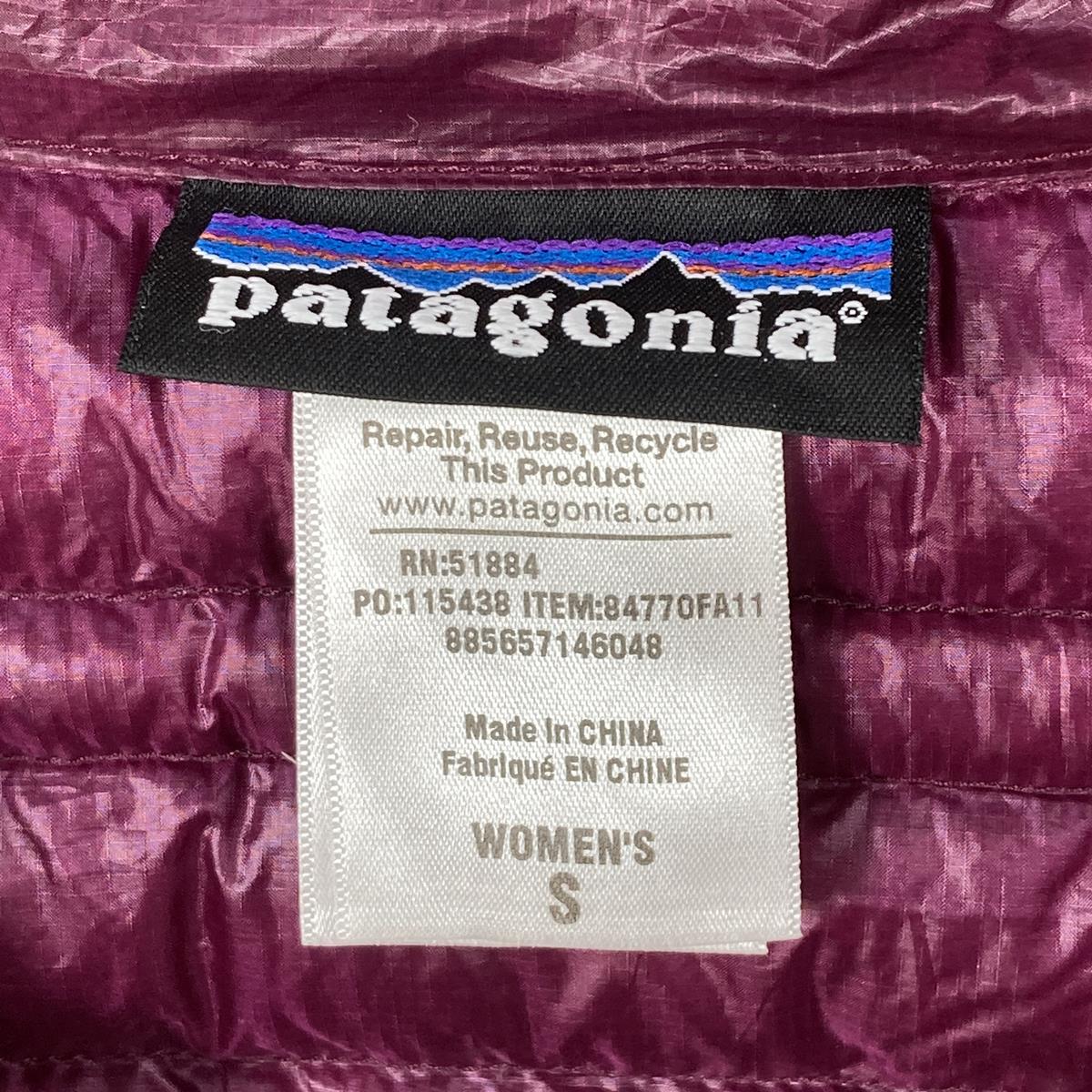 【WOMEN's S】 パタゴニア 2011 ウルトラライト ダウン フーディ Ultralight Down Hoody 800FP ジャケット PATAGONIA 84770 パープル系