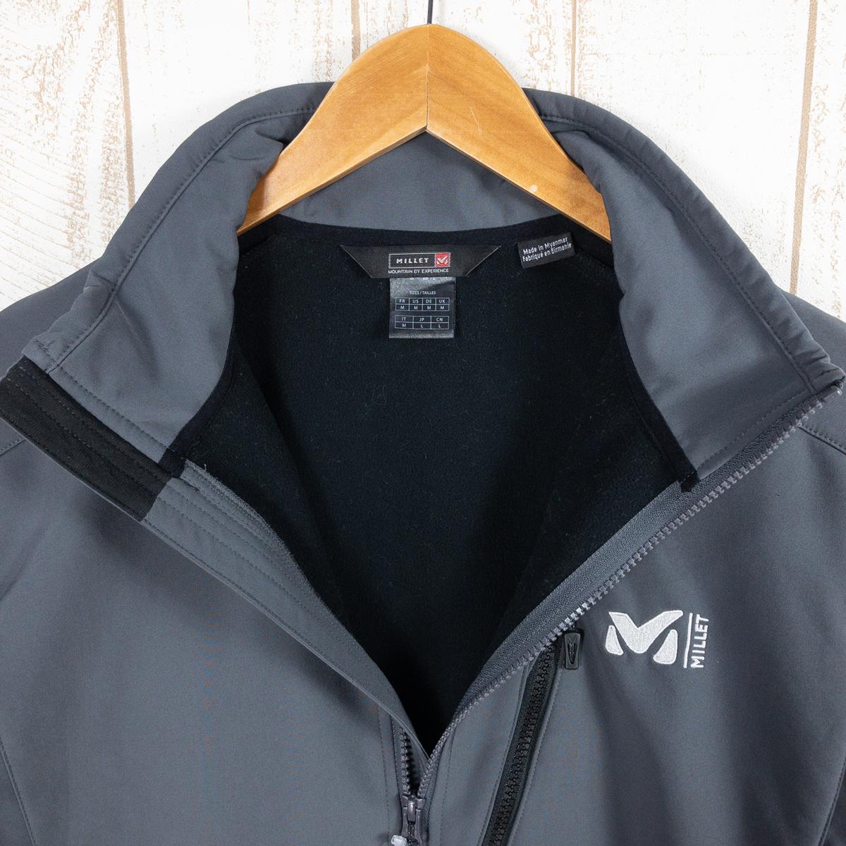 【MEN's M】 ミレー トラック ジャケット Track Jacket エレメントシールド防風 ソフトシェル フリース MILLET MIV7443 グレー系