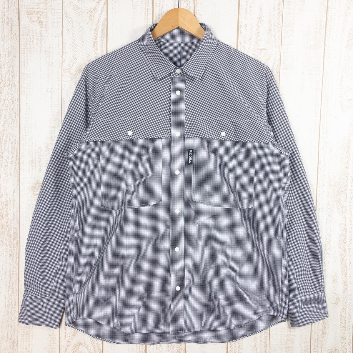 【MEN's M】 リッジマウンテンギア ビッグ ポケット ロングスリーブ シャツ Big Poket Long Sleeve Shirt 生産終了モデル 入手困難 RIDGE MOUNTAIN GEAR White / Black Check ブラック系