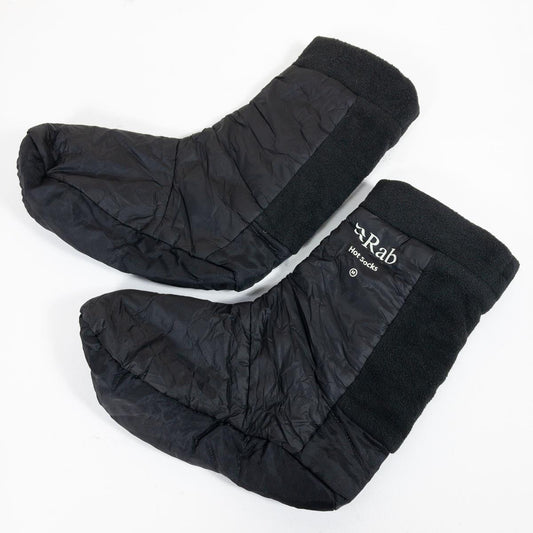 【M】 ラブ ホット ソックス Hot Socks テントシューズ ライナーソックス プリマロフト RAB QED-18 Black ブラック系