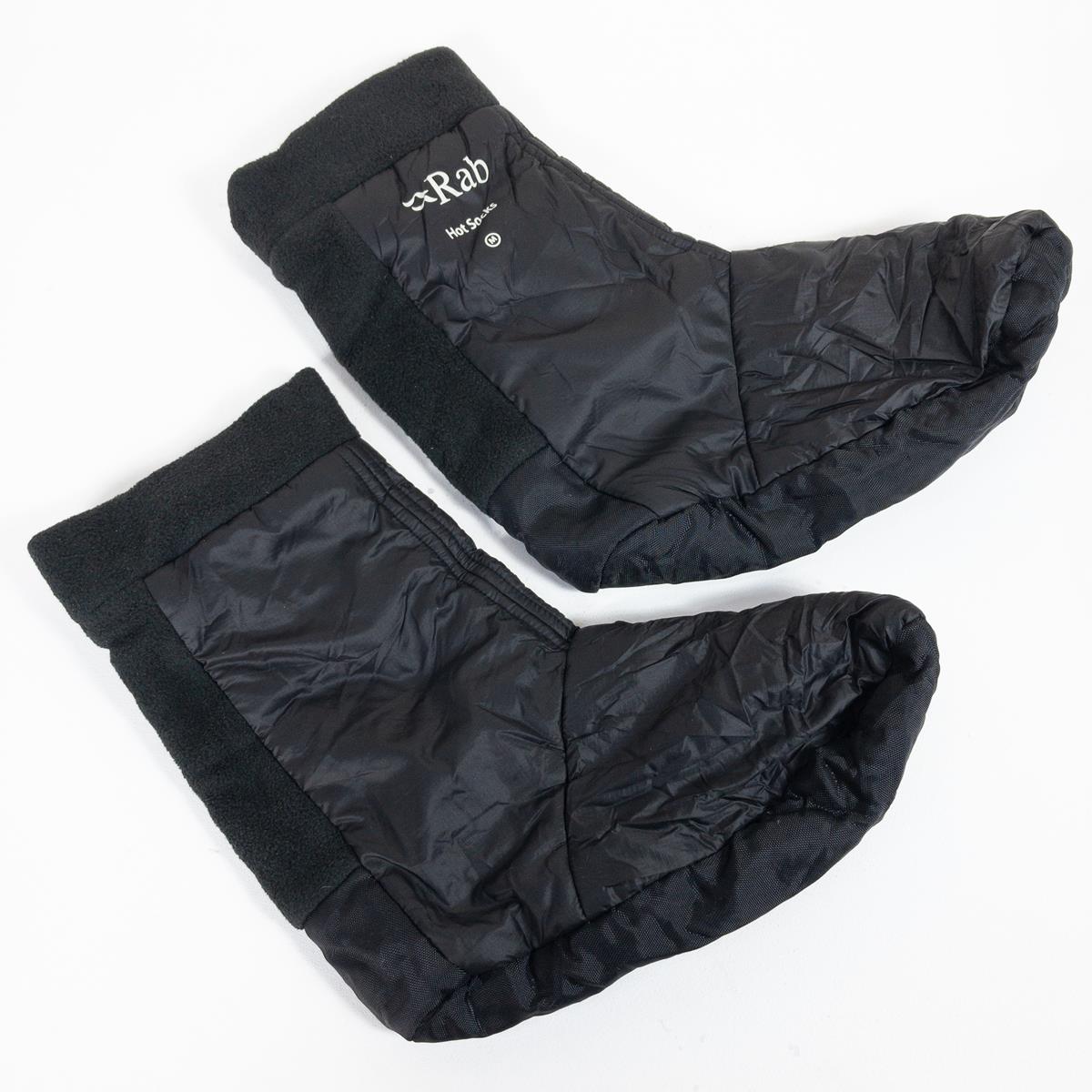 【M】 ラブ ホット ソックス Hot Socks テントシューズ ライナーソックス プリマロフト RAB QED-18 Black ブラック系