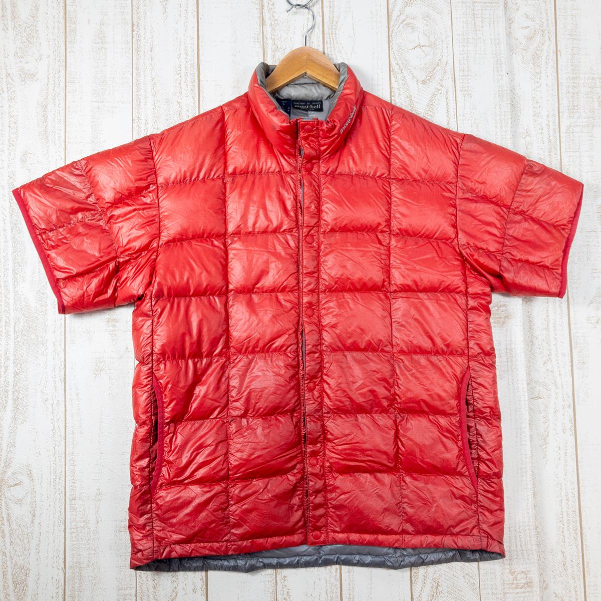 【MEN's L】 モンベル U.L. ダウンインナー ハーフスリーブ ジャケット ダウンシャツ 800FPダウン MONTBELL 1101288 RDBR Red Brick レッド系